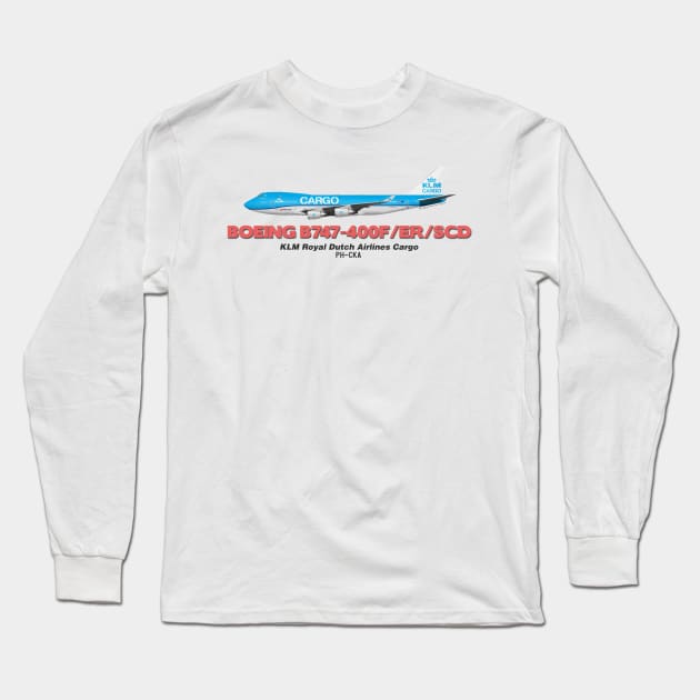 Boeing B747-400F/ER/SCD - KLM Royal Dutch Airlines Cargo Long Sleeve T-Shirt by TheArtofFlying